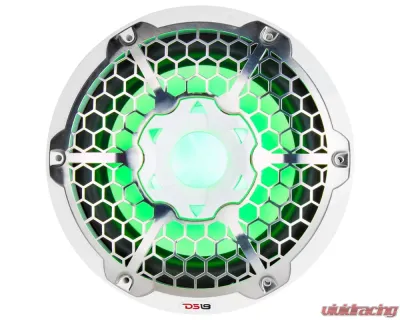 DS18 4-Ohm White Hydro 10" Marine Subwoofer with Integrated RGB Lights - NXL-10SUB/WH