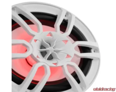 DS18 375 Watts White Hydro 6X9" 2-Way Marine Speakers with Integrated RGB LED Lights - NXL-69/WH