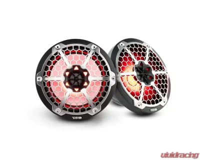DS18 HYDRO Black 300 Watts 6.5" 2-Way Marine Speakers with Integrated RGB LED Lights - NXL-6M/BK