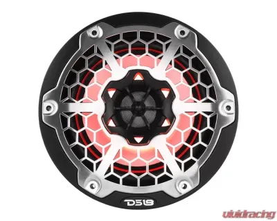 DS18 HYDRO Black 300 Watts 6.5" 2-Way Marine Speakers with Integrated RGB LED Lights - NXL-6M/BK