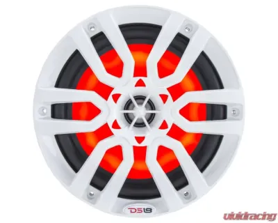 DS18 HYDRO White 300 Watts 6.5" 2-Way Marine Speakers with Integrated RGB LED Lights - NXL-6