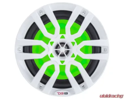 DS18 HYDRO White 300 Watts 6.5" 2-Way Marine Speakers with Integrated RGB LED Lights - NXL-6