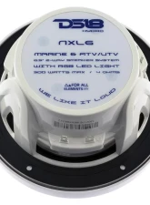 DS18 HYDRO White 300 Watts 6.5" 2-Way Marine Speakers with Integrated RGB LED Lights                                     - NXL-6 - Image 9
