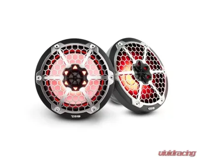 DS18 HYDRO Black 375 Watts 8" 2-Way Marine Speakers with Integrated RGB LED Lights - NXL-8M/BK