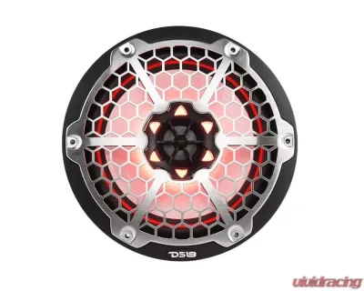 DS18 HYDRO Black 375 Watts 8" 2-Way Marine Speakers with Integrated RGB LED Lights - NXL-8M/BK