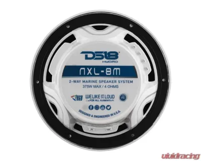 DS18 HYDRO White 375 Watts 8" 2-Way Marine Speakers - NXL-8M/WH
