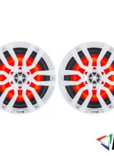 DS18 HYDRO White 375 Watts 8" 2-Way Marine Speakers with Integrated RGB LED Lights                                     - NXL-8 - Image 4