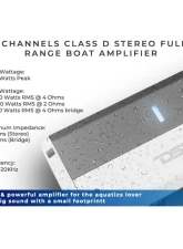 DS18 NXL 2-Channel Full-Range Class D IPX5 Marine and Powersports Amplifier 2 x 250 Watts Rms @ 4-Ohm                                     - NXL-M2 - Image 7