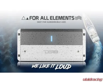 DS18 NXL 2-Channel Full-Range Class D IPX5 Marine and Powersports Amplifier 2 x 250 Watts Rms @ 4-Ohm - NXL-M2
