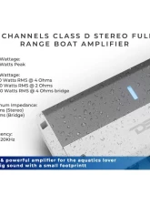 DS18 NXL 4-Channel Full-Range Class D IPX5 Marine and Powersports Amplifier 2 x 150 Watts Rms @ 4-Ohm                                     - NXL-M4 - Image 7