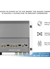 DS18 NXL 4-Channel Full-Range Class D IPX5 Marine and Powersports Amplifier 2 x 150 Watts Rms @ 4-Ohm                                     - NXL-M4 - Image 9
