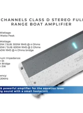 DS18 NXL 5-Channel Full-Range Class D IPX5 Marine and Powersports Amplifier 4 x 180 @ 4-Ohm and 1 x 600 @ 2-Ohm Watts Rms                                     - NXL-M5 - Image 8