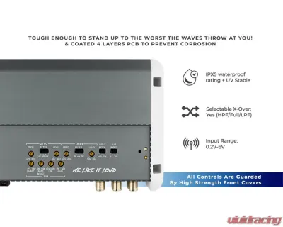 DS18 NXL 5-Channel Full-Range Class D IPX5 Marine and Powersports Amplifier 4 x 180 @ 4-Ohm and 1 x 600 @ 2-Ohm Watts Rms - NXL-M5