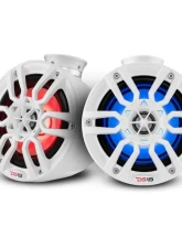 DS18 HYDRO White 6.5" 300 Watts Short Marine Towers with Flat and Pole Mount RGB LED Lights                                     - NXL-PS6W - Image 5