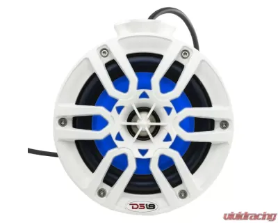 DS18 HYDRO White 6.5" 300 Watts Short Marine Towers with Flat and Pole Mount RGB LED Lights - NXL-PS6W