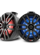 DS18 HYDRO Black 8" 375 Watts Short Marine Towers with Flat and Pole Mount RGB LED Lights                                     - NXL-PS8BK - Image 4