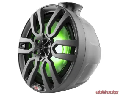 DS18 HYDRO Black 8" 375 Watts Short Marine Towers with Flat and Pole Mount RGB LED Lights - NXL-PS8BK