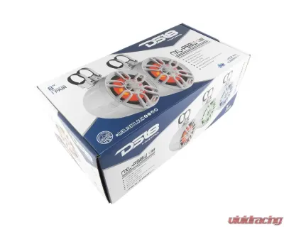 DS18 HYDRO White 8" 375 Watts Short Marine Towers with Flat and Pole Mount RGB LED Lights - NXL-PS8W