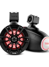 DS18 300 Watts Black Hydro 6.5" Marine Towers with Integrated RGB LED Lights                                     - NXL-X6TP/BK - Image 3