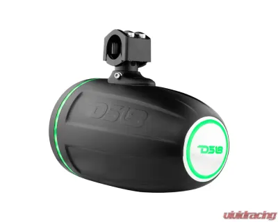 DS18 300 Watts Black Hydro 6.5" Marine Towers with Integrated RGB LED Lights - NXL-X6TP/BK