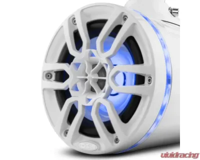 DS18 300 Watts White Hydro 6.5" Marine Towers with Integrated RGB LED Lights - NXL-X6TP/WH