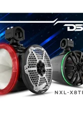 DS18 NXL 8" Marine and Powersports Empty Tower LED RGB Lights -White                                     - NXL-X8TP/WH.NS - Image 6