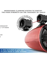 DS18 NXL 8" Marine and Powersports Empty Tower LED RGB Lights -White                                     - NXL-X8TP/WH.NS - Image 8