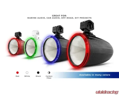 DS18 NXL 8" Marine and Powersports Empty Tower LED RGB Lights -White - NXL-X8TP/WH.NS