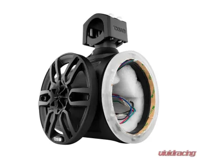 DS18 8" Black Marine Tower with Integrated RGB LED Lights - NXL-X8TP/BK.NS