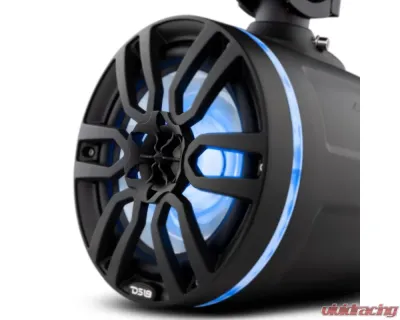 DS18 375 Watts Black Hydro 8" Marine Towers Speaker with Integrated RGB LED Lights - NXL-X8TP/BK