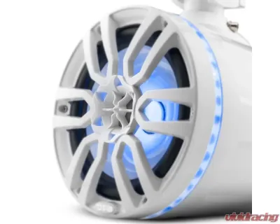 DS18 375 Watts White Hydro 8" Marine Towers with Integrated RGB LED Lights - NXL-X8TP/WH