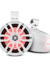 DS18 375 Watts White Hydro 8" Marine Towers with Integrated RGB LED Lights                                     - NXL-X8TP/WH - Image 3