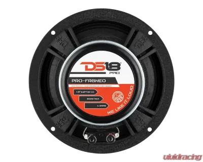 DS18 PRO 6.5" Neodymium Full-Range Loudspeaker with Bullet 450 Watts 4-Ohm with Grill - PRO-FR6NEO