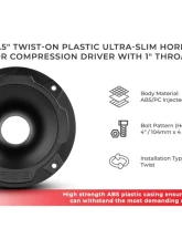 DS18 1" Throat Twist on Slim Horn                                     - PRO-HT1 - Image 7