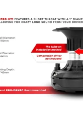 DS18 1" Throat Twist on Slim Horn                                     - PRO-HT1 - Image 8