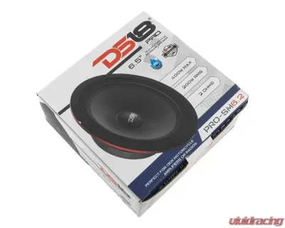 DS18 PRO 6.5" 500 Watts 2-Ohm Shallow Water resistant Cone Mid-Range Loudspeaker - PRO-SM6.2