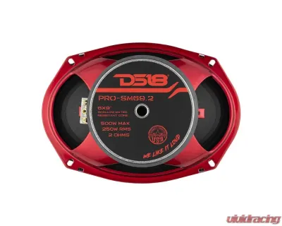 DS18 PRO 6x9" 550 Watts 2-Ohm Shallow Water resistant Cone Mid-Range Loudspeaker - PRO-SM69.2