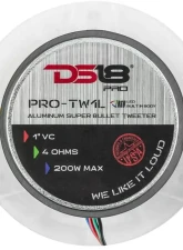 DS18 PRO 240 Watts 4-Ohm 1" VC Aluminum Super Bullet Tweeter with RGB LED Lights                                     - PRO-TW1L - Image 3