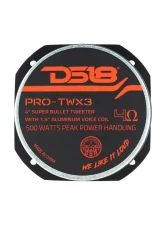 DS18 480 Watts 1.5" Aluminum 4-Ohm Vc Pro 4" Super Bullet Tweeter                                     - PRO-TWX3 - Image 3