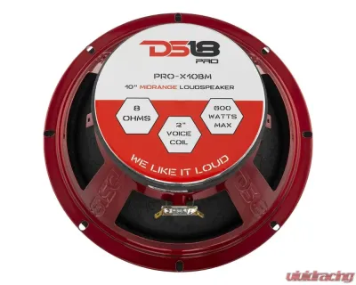 DS18 PRO-X 10" 600 Watts 8-Ohm Mid-Range Loudspeaker with Bullet - PRO-X10BM