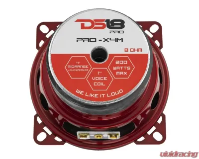 DS18 PRO-X 4" 200 Watts 8-Ohm Mid-Range Loudspeaker - PRO-X4M