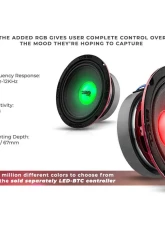 DS18 PRO-X 6.5" Mid-Range Loudspeaker with RGB Light Dust Cap 250 Watts Rms 4-Ohm                                     - PRO-X6.4RGBCAP - Image 9