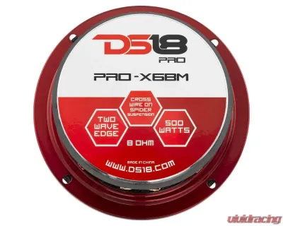 DS18 PRO-X 6.5" 450 Watts 8-Ohm Mid-Range Loudspeaker with Bullet - PRO-X6BM