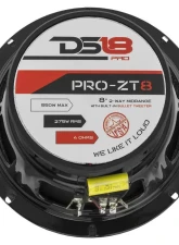 DS18 PRO-ZT 8" 500 Watts 4-Ohm Mid-Range Loudspeaker with Water resistance Cone Built-in Bullet Tweeter and Grill                                     - PRO-ZT8 - Image 7