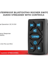 DS18 Marine And Powersports Waterproof Rocker Switch Bluetooth Audio Receiver With Controls                                     - RKS-BT - Image 7