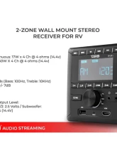 DS18 RV and Trailers Headunit 2.75" LCD screen , 2 Zones, 4 volts Output,HDMI, BT, RDS 4 X 50 Watts                                     - RV.R1 - Image 7