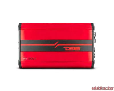 DS18 1200 Watts Red Full-Range Class AB 4-Channel Amplifier - SXE-1200.4/RD