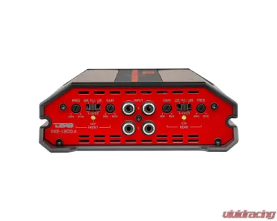 DS18 1200 Watts Red Full-Range Class AB 4-Channel Amplifier - SXE-1200.4/RD