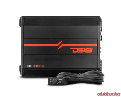 DS18 2500 Watts 1-Ohm Stable Black Class D 1-Channel Monoblock Amplifier - SXE-2500.1D/BK