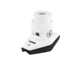 DS18 White Single Tube Mounting Bracket Clamp Adaptor